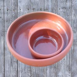 Chips And Salsa Veggie And Dip Terracotta Server