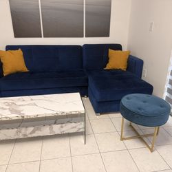 Sofá Cama Con Mesita Y Ottoman 3pieces