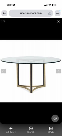 Caracole remix 60 in round glass top table
