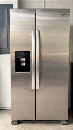 Whirlpool 33” Side-by-Side Refrigerator – Stainless Steel – Like New