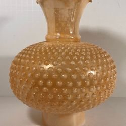 Fenton Peach Opalescent Hobnail Glass Chimney Lamp Shade 3”