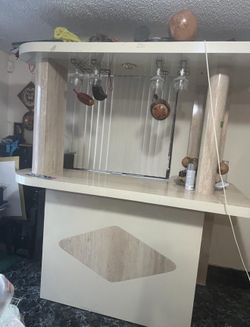 Wood Bar With Lights