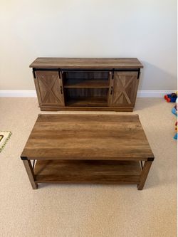 TV STAND AND COFFEE TABLE