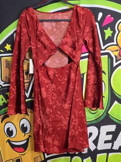 🌹 A New Day Red Floral Cutout Dress – Size XS – New With Tags 🌹