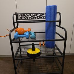 4-Tier Rolling Dumbbell Rack