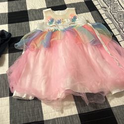 Girls Unicorn Dress Size 6