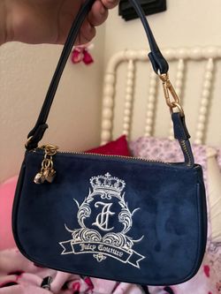 Juicy Couture Navy Velvet Mini Shoulder Bag
