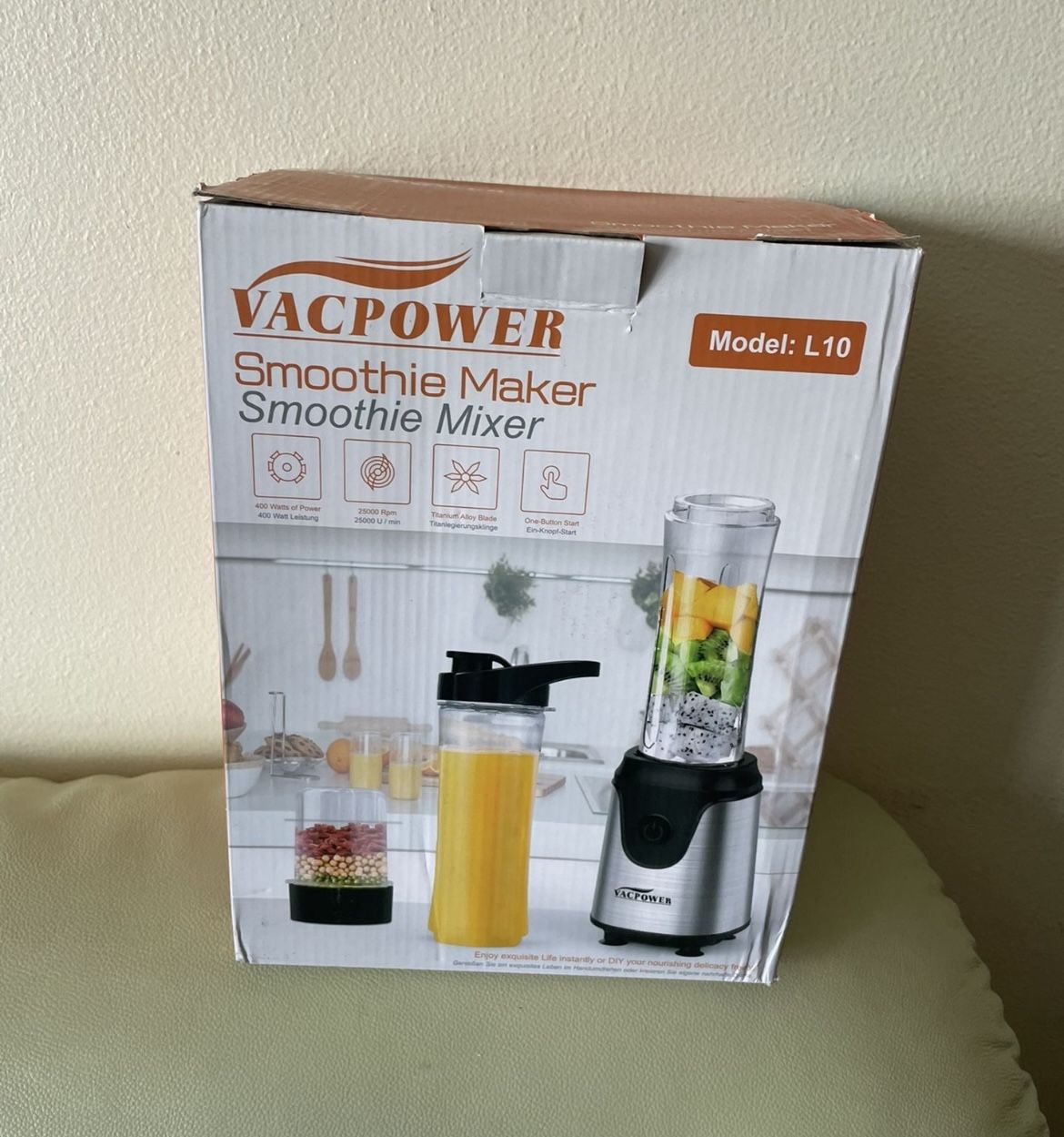 Personal Blender Countertop Smoothies Shakes: Professional Small Vegetable Food Blender Powerful Smoothie Maker Fruit Milkshake Mixer - 2x600ML Portab
