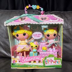 Lalaloopsy Celebration Candle & Wishes Slice O Cake 10th Anniversary Birthday Doll Set