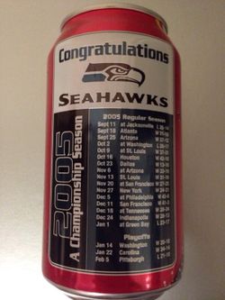 Coca-Cola bottle 12 FL OZ/355 ml - Seahawks 2005