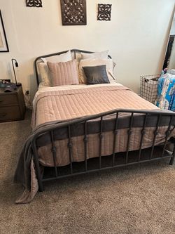 Full size Metal Bed with Mattress