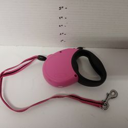 Pink retractable pet leash dog cat