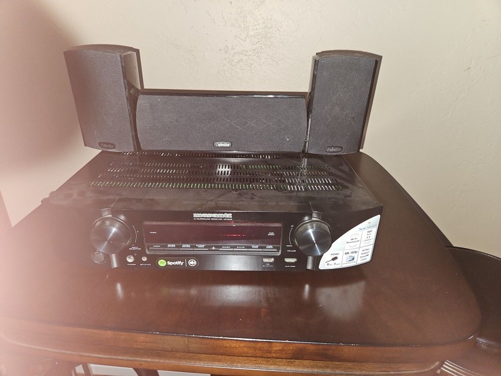 Marantz NR1605 Audio Receiver and Speakers