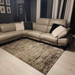 Beige Modern Recliner Couch