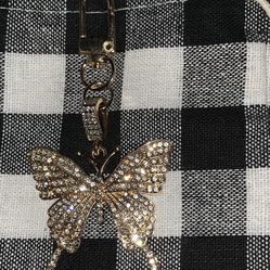 NEW Rhinestone Butterfly Keychain - Bag Charm