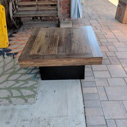 Square Wood Look Coffee Table