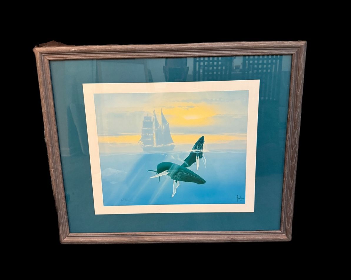 KENNETH AUNCHMAN Framed & Signed Print Numbered 222/500 33x37