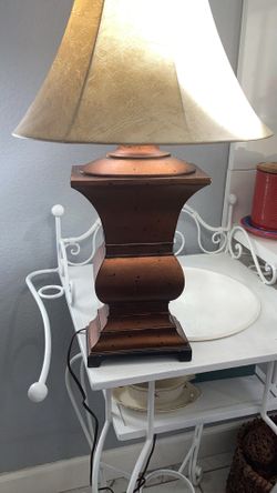 Brown Table Lamp With Shade
