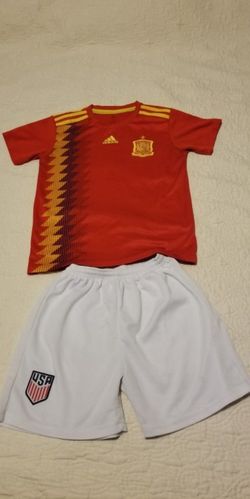 Adidas Spain A. Iniesta Soccer Jersey Set, Boy Size 28