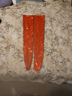 Long Red Shiny Socks