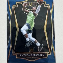 2020-21 Select Anthony Edwards Blue Rookie #169 Timberwolves 