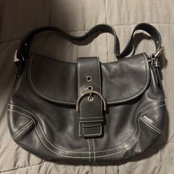 Coach 9248 MEDIUM Vintage Soho Y2K Black Leather Shoulder Bag
