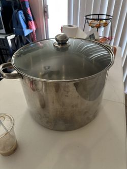 stainless steel stock pot is from the Ecolution Pure Intentions line and has a 28-quart capacity
