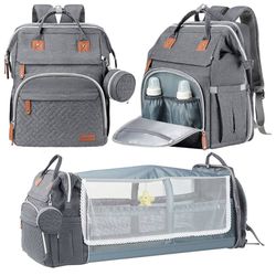 DERJUNSTAR Diaper backpack (Dark grey) 
