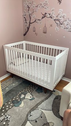 Baby crib with mattress