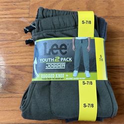 NWT Lee boys fleece jogger 2 pack Size S 7/8