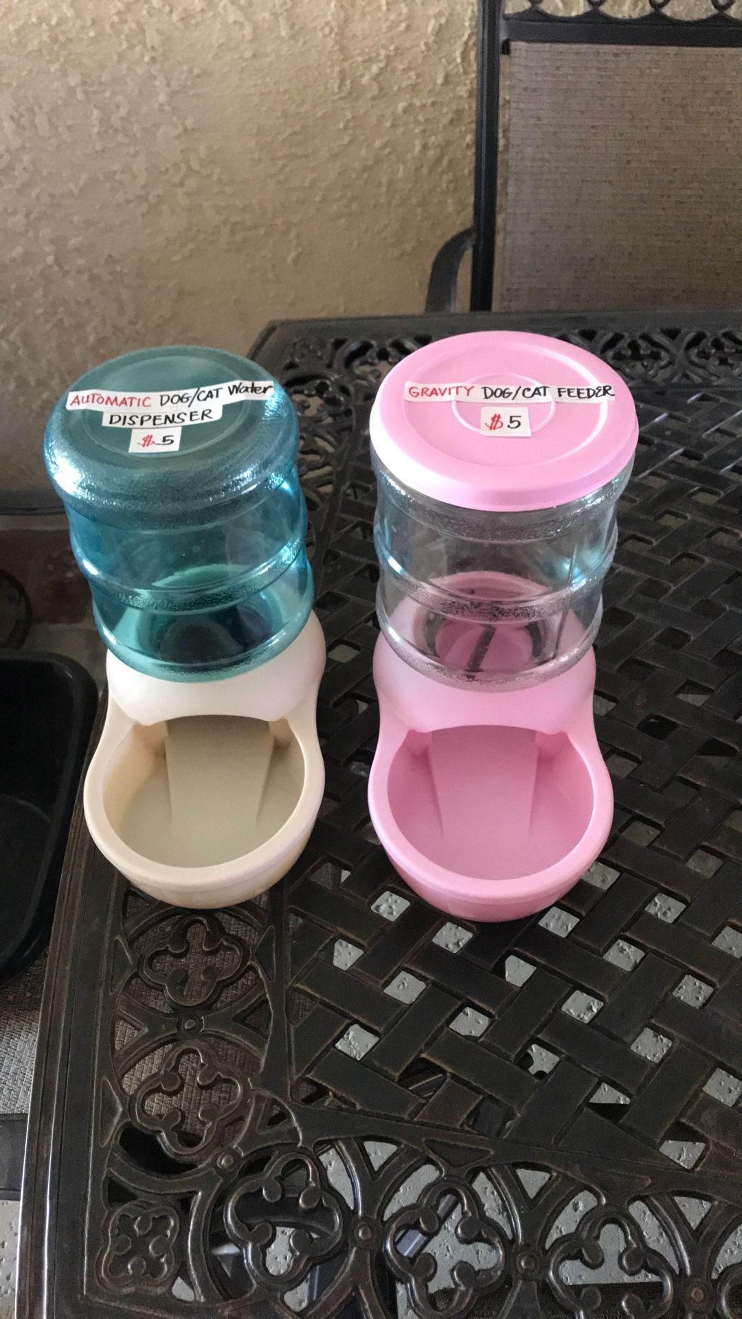 Dog / Cat Feeder & Water Dispenser $5 each OBO