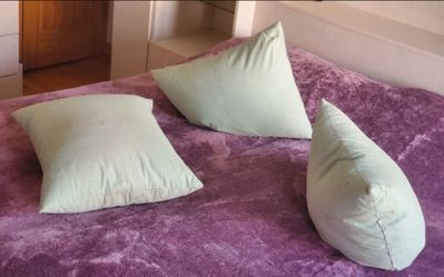 Russian style goose down pillows 31.5"x31.5" 5-6 pounds each Organic Soft Cotton European