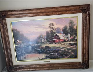 Thomas Kincaid Sunset ar Riverbend Farm