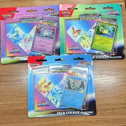 Pokemon TCG Prismatic Evolutions Tech Sticker Collection Full Set