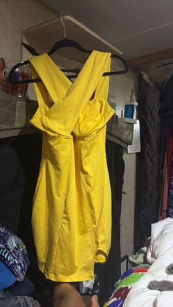 Yellow sexy dress