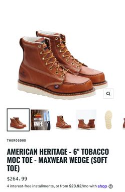 Thorogood 6in Moc Toe Safety Boot size 8
