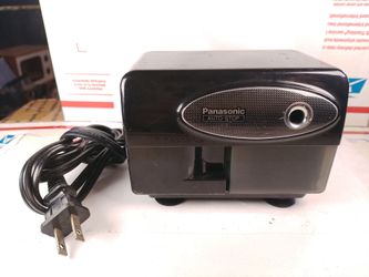 Vintage Panasonic Black Electric Pencil Sharpener Model KP-310 Auto Stop Works