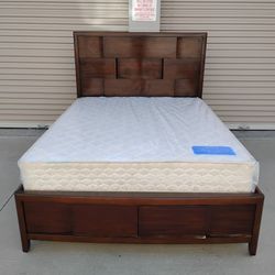Queen Bed Frame With Mattress 