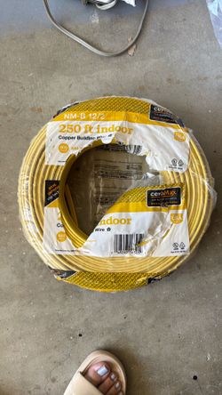 250 ft. 12/2 Yellow Solid CerroMax SLiPWire Copper NM-B Wire