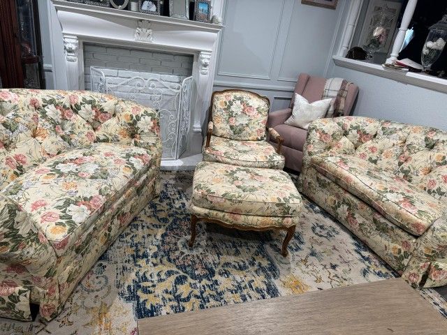 Shabby Chic Floral Couch set