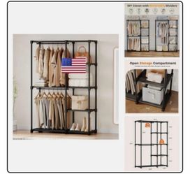 Clothing Rack with Shelves