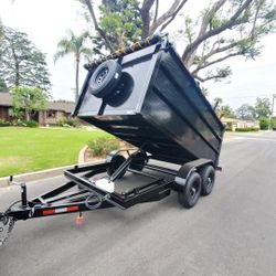 BRAND NEW DUMP TRAILER 8X12X4 12,000 LBS HYDRAULIC SYSTEM ROLLING TARP AND SPARE TIRE LED LIGHTS TITLE IN HAND READY FOR WORK FOR ANY QUESTION TEXT ME