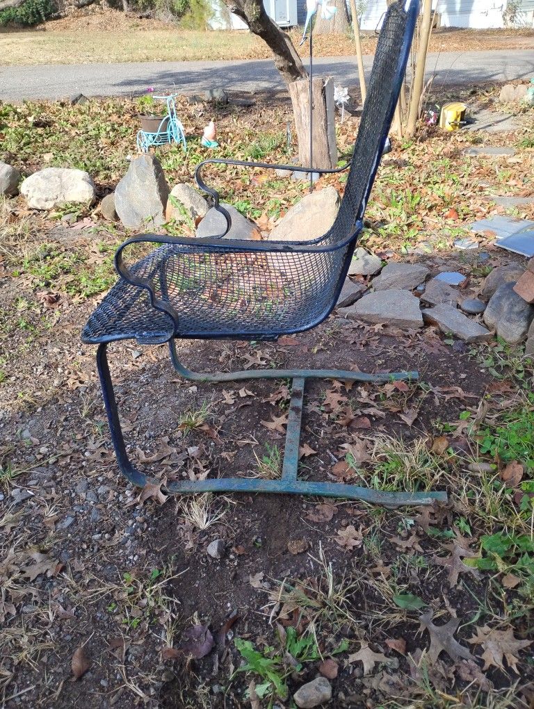 Antique Metal Spring Chair 