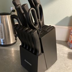Knife Block And Set - Astercook Self Sharpening