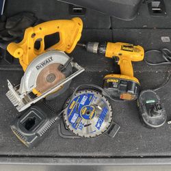 Dewalt Cordless Saw And Screwgun. 