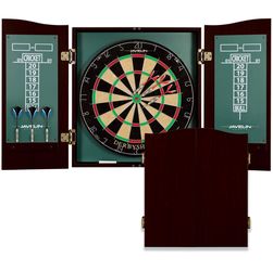 EastPoint Derbyshire Official Size Dart Board Cabinet Set  Green