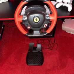 Gaming Ferrari Wheel  And Pedals With Box