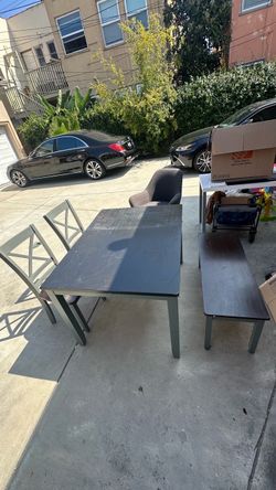 Dining Table with Bench and Chairs