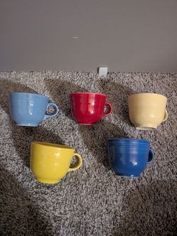 5 Fiestaware Teacups