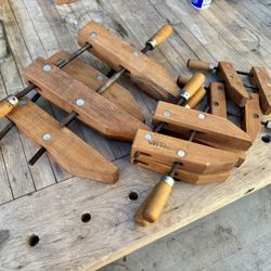 Vintage Jorgensen Wood Clamps 